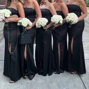 Black Amsale bridesmaid gown! Worn once.